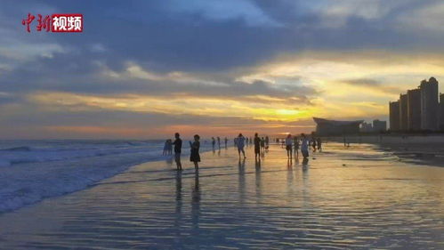 廣西北海 航拍視角下的海上晚霞，美若莫奈油畫